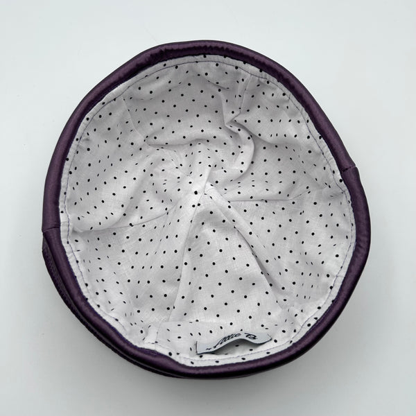 Plum Satin Sailor Hat