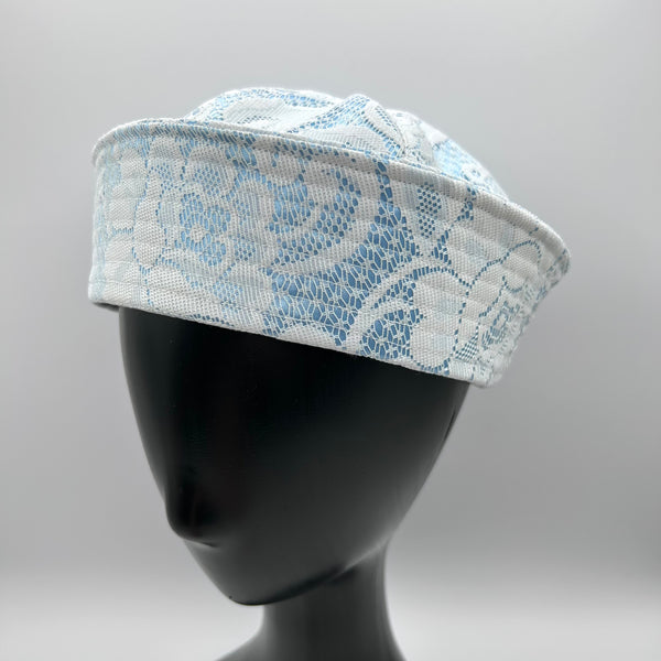 MTO Baby Blue Satin Sailor Hat