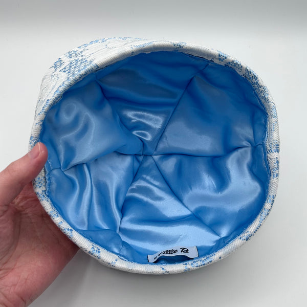 MTO Baby Blue Satin Sailor Hat