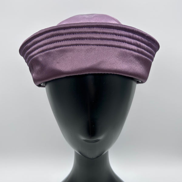 Plum Satin Sailor Hat
