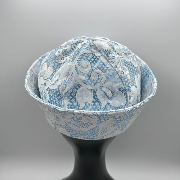 MTO Baby Blue Satin Sailor Hat
