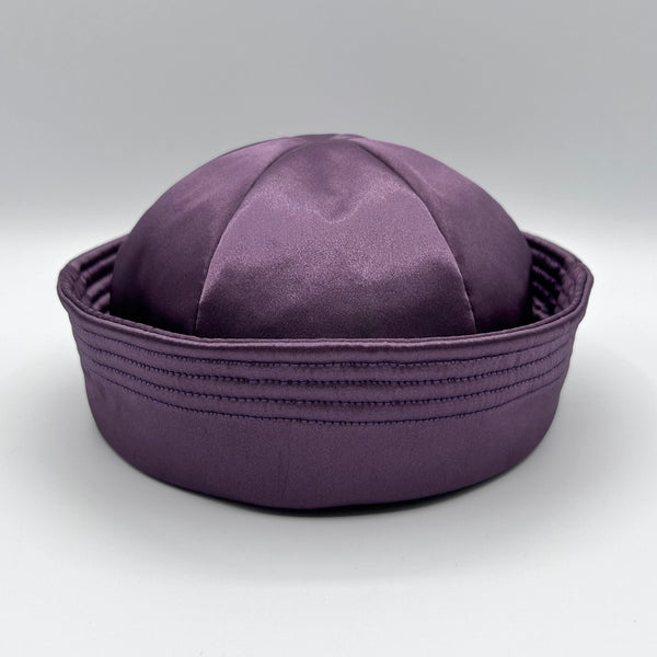 Plum Satin Sailor Hat