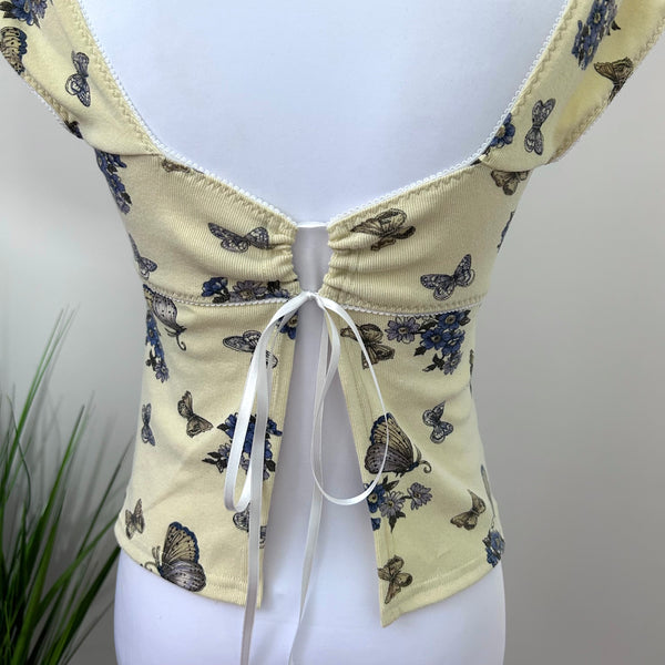 Butterfly Floral Babydoll Top