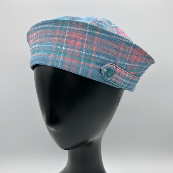 Cotton Candy Plaid Sailor Hat