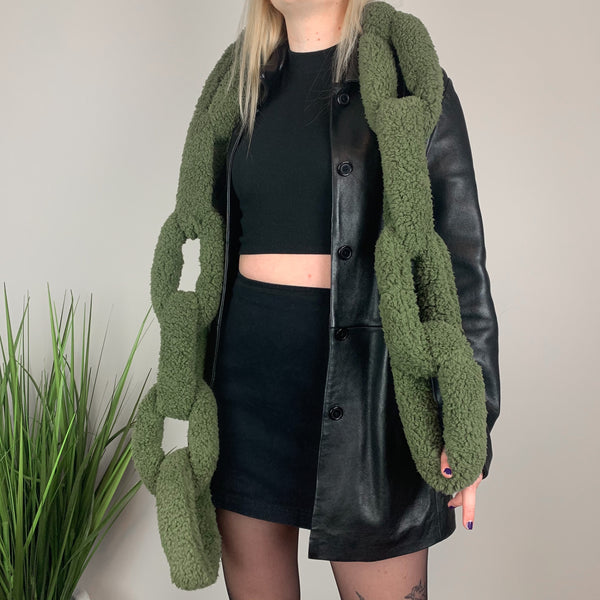 Olive Chain Link Scarf