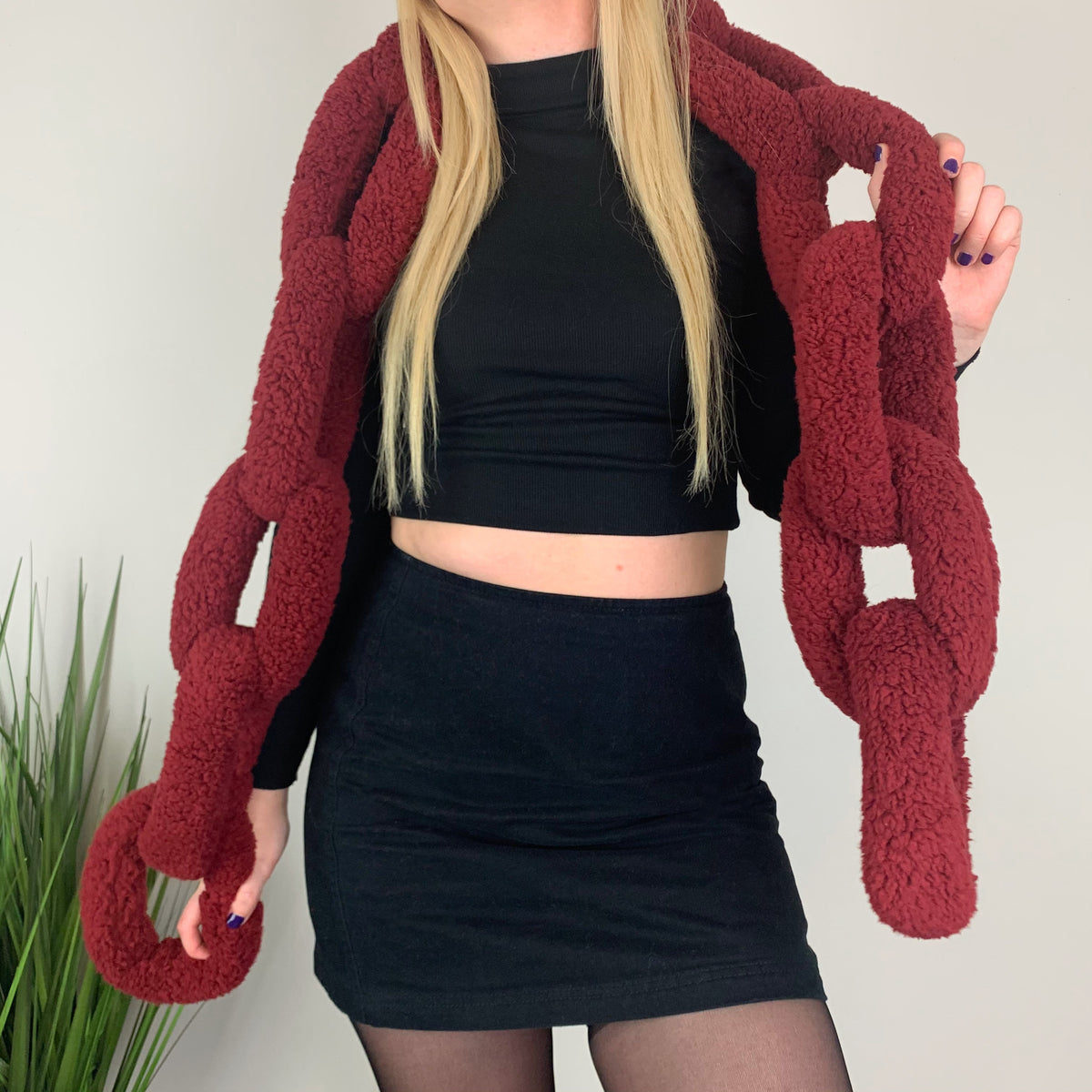 スカーフ BY FAR Woman Scarf Ruby 22FWJGSRU RUBY Ruby Chain Link Scarf – Reworked by Allie