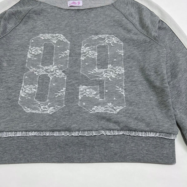 Lace Jersey Sweatshirt