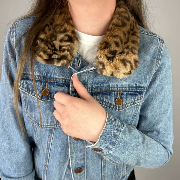 Leopard Trucker Jacket