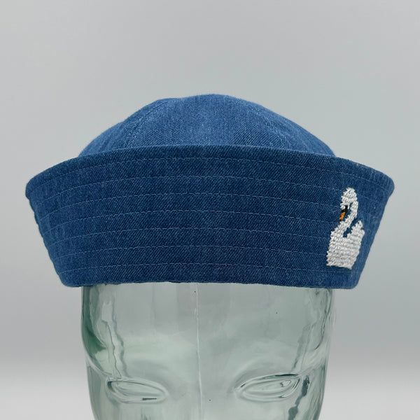 1/1 Denim Cross-stitch Swan Hat