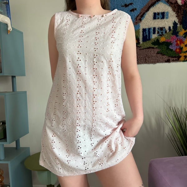 Rosette Pink Mod Dress