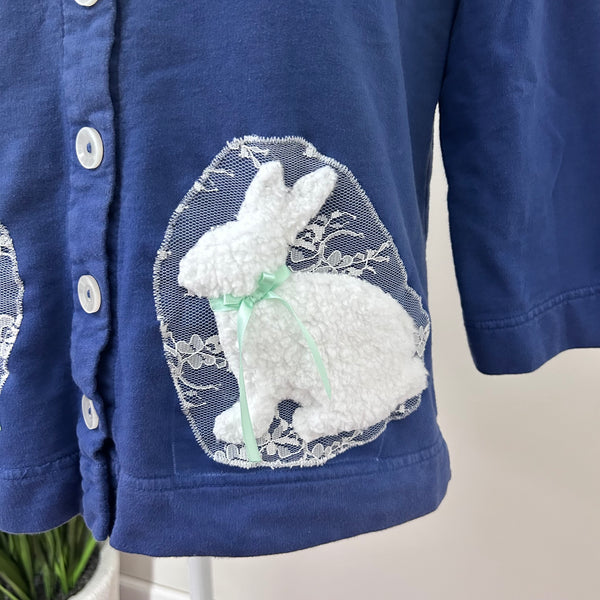 Upcycled Bunnies Cardigan