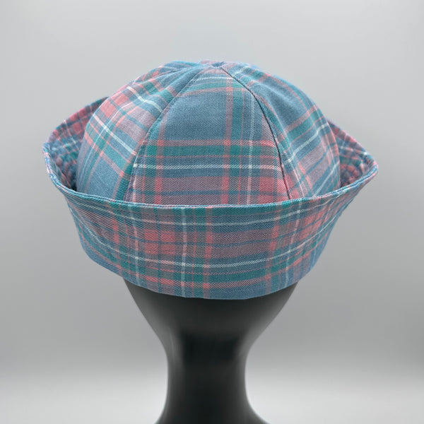 Cotton Candy Plaid Sailor Hat