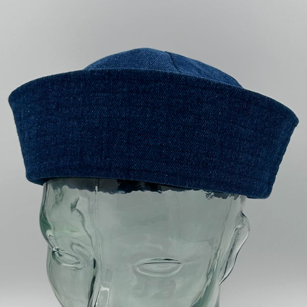 MTO Denim Sailor Hat with Pin