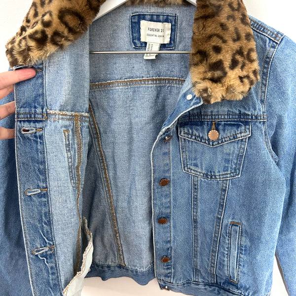 Leopard Trucker Jacket