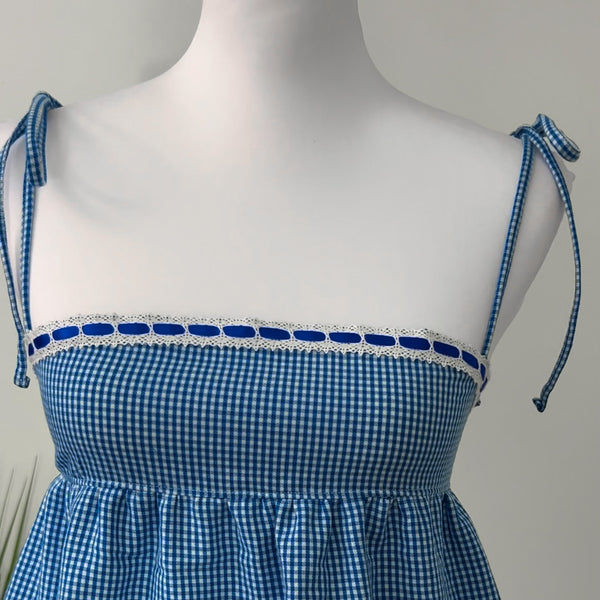 1/1 Lace Gingham Babydoll To