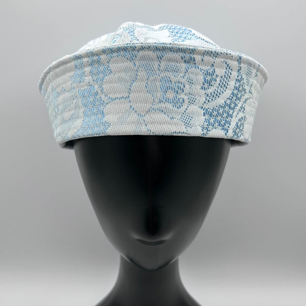 MTO Baby Blue Satin Sailor Hat