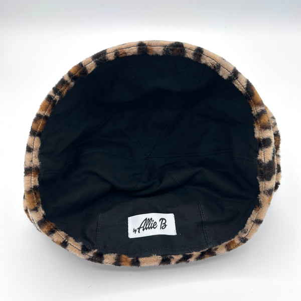 Fuzzy Leopard Sailor Hat