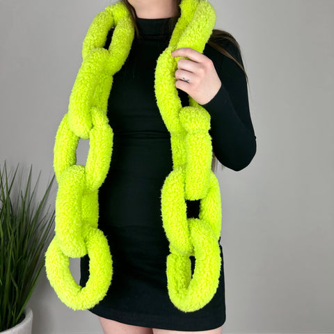 Neon Green Chain Link Scarf