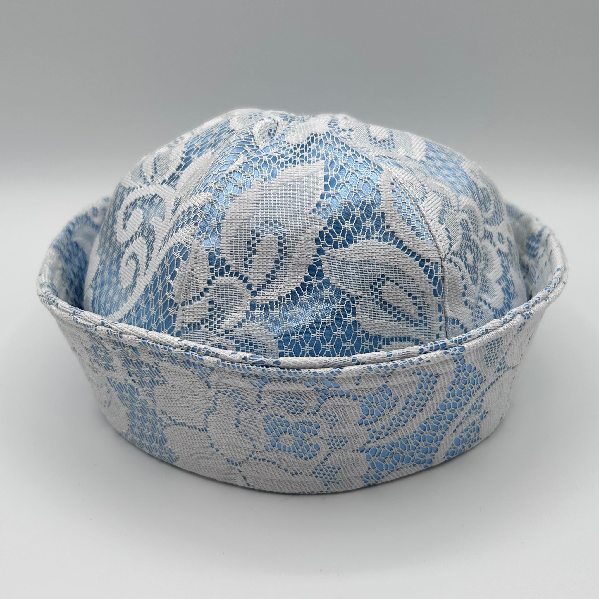 MTO Baby Blue Satin Sailor Hat