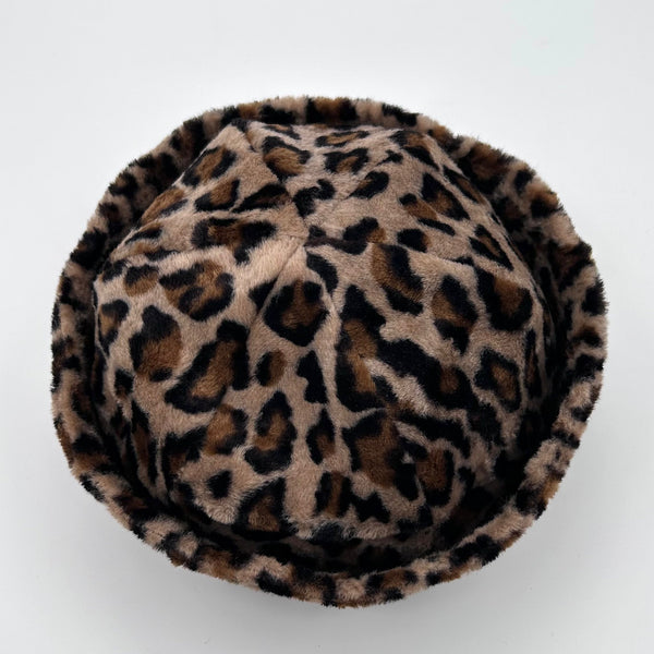 Fuzzy Leopard Sailor Hat