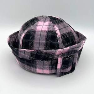 Pink Plaid Sailor Hat