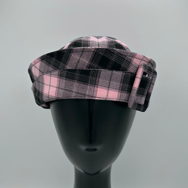 Pink Plaid Sailor Hat