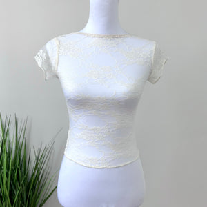 Backless Sheer Lace Top