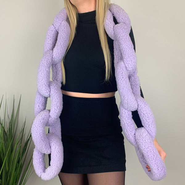 Lavender Chain Link Scarf
