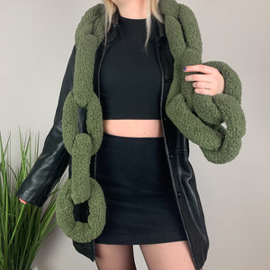 Olive Chain Link Scarf